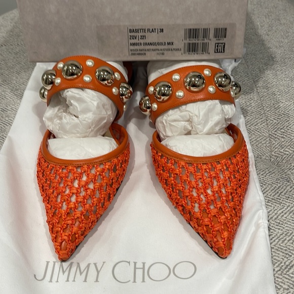 Jimmy Choo
Basette Raffia & Leather Flat - Picture 7 of 8
